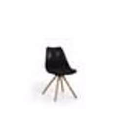 Chaise design en plastique noir brillant DAKOTA - BELIANI - Salle à manger - Contemporain - Design