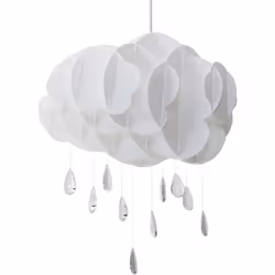 Une lampe pour être sur un petit nuage. La lampe suspendue en forme de nuage donne une source lumineuse extravagante avec son ...