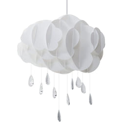 Beliani - Lampe Suspension E27 Max 40W en Plastique Blanc en Forme de Nuage Pluvieux Ailenne