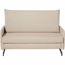 Petit canapé-lit en tissu beige. Ce superbe canapé-lit de haute qualité sera idéal comme meuble principal dans votre appartem ...