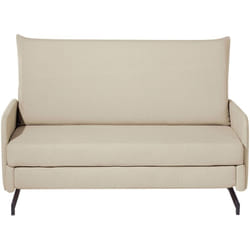 Canapé Convertible en Tissu Beige Housse Amovible Très Confortable Chic Belfast