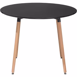 Table de repas avec plateau 90 cm en MDF. Cette magnifique table de repas au design sobre et élégant peut aussi bien être uti ...