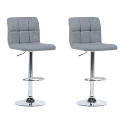Lot de 2 chaises de bar réglables grises MARION