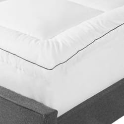 Beliani - Surmatelas Blanc Matelassé en Coton Ciré de Qualité 140 x 200 cm Ultra Doux et Confortable