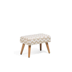 Repose-pieds marron avec motif à chevron - Beliani TAKOMA