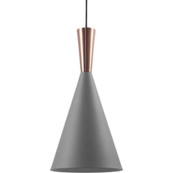 Beliani - Lampe Suspension Cloche en Métal Gris et Cuivré E27 Max. 60W Design Tendance et Aspect Simple pour Salle à Manger ou Cuisine Minimaliste