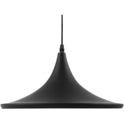 Beliani - Lampe Suspension en Forme de Trompette en Métal Noir Intérieur Doré E27 Max. 60W pour Salle à Manger Design Industriel Minimaliste