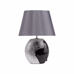 Lampe de chevet moderne noire et argentée ARGUN