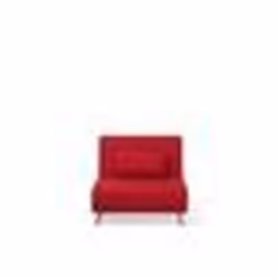 Canapé-lit rouge BELIANI FARRIS - Style scandinave-moderne - Couchage quotidien - Déhoussable