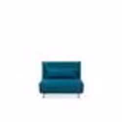 Canapé convertible BELIANI SETTEN en tissu bleu - 1 place - Réversible - Quotidien