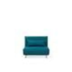 Canapé convertible BELIANI SETTEN en tissu bleu - 1 place - Réversible - Quotidien