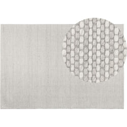 Beliani - Tapis Rectangulaire Gris Clair en Polyester pour Chambre ou Salon Scandinave 140 x 200