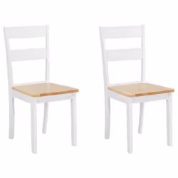 Ensemble de 2 chaises de salle à manger blanches GEORGIA