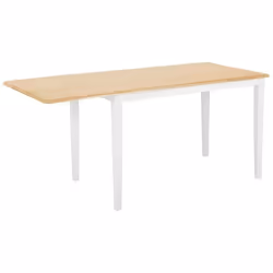 Table à manger en bois d’hévéa avec rallonge LOUISIANA