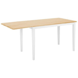 Table à manger en bois d’hévéa avec rallonge LOUISIANA