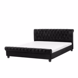 Lit chesterfield noir 180 x 200 cm - BELIANI - AVALLON - Vintage - 2 personnes