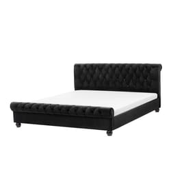Lit chesterfield noir 180 x 200 cm - BELIANI - AVALLON - Vintage - 2 personnes