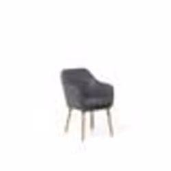 Chaise avec accoudoirs en cuir PU gris YORKVILLE