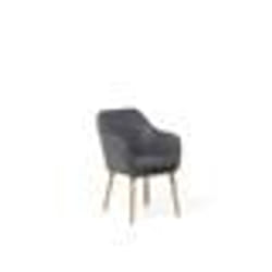 Chaise avec accoudoirs en cuir PU gris YORKVILLE