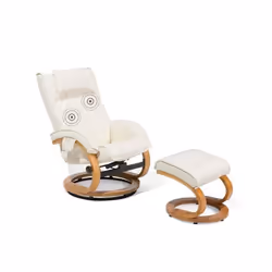 Fauteuil massant et chauffant beige MAJESTIC - BELIANI - Massage - Simili - Beige