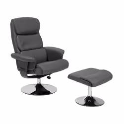 Beliani - Fauteuil de bureau massant et chauffant gris LEGEND