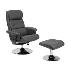 Beliani - Fauteuil de bureau massant et chauffant gris LEGEND