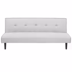 Canapé 3 places clic-clac en tissu gris clair. Ajoutez de la modernité à votre salon avec ce canapé-lit multifonctionnel. Il  ...