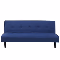 Canapé convertible 3 places en tissu bleu marine VISBY