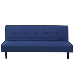 Canapé convertible 3 places en tissu bleu marine VISBY