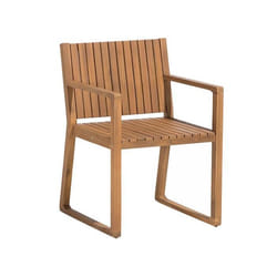 Chaise de jardin en bois clair SASSARI