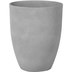 Beliani - Haut Cache-Pot Gris Rond Effet Béton en Polyrésine Diamètre 43 cm Pot de Fleurs Idéal au Design Moderne pour Extérieur et Intérieur