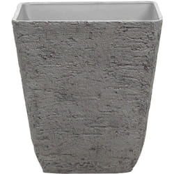 Beliani - Cache-pot Gris en Polyrésine 49x49x53 cm Effet Pierre Bac à Fleurs Extérieur Delos