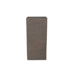 Cache-pot rectangulaire en fibre de verre marron avec réserve deau - Beliani