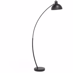 Lampadaire d'intérieur en métal noir. Ce lampadaire incurvé au style unique ne vous laissera pas indifférent par son look mod ...