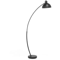 Lampadaire en Métal Noir avec Abat-jour Flexible E27 Max 60W pour Salon Chambre ou Coin Lecture au Design Minimaliste ou Scandinave Beliani