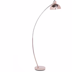 Lampadaire d'intérieur métallique couleur cuivrée. Ce lampadaire polyvalent est idéal comme lampe de lecture dans une bibliot ...