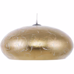 Lampe suspension ronde et moderne de couleur dorée. Donnez à votre intérieur un look luxueux ! Cette lampe suspension est com ...