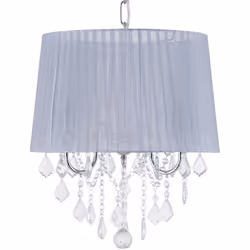 Lustre moderne de 3 ampoules avec abat-jour gris. Ce lustre vous donnera une lumière tamisée parfaite et un look glamour dans ...