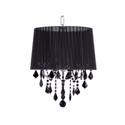 Beliani - Lustre avec abat-jour noir EVANS