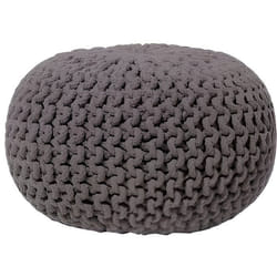 Beliani - Pouf gris foncé 40 x 25 cm CONRAD