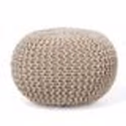 Beliani - Pouf beige 40 x 25 cm CONRAD