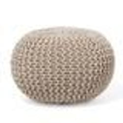 Beliani - Pouf beige  40 x 25 cm CONRAD