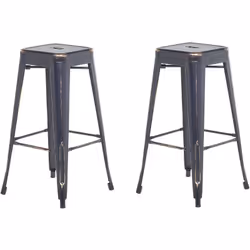 Lot de 2 chaises de bar en acier. Cet ensemble de deux tabourets de bar est un complément très tendance, en particulier pour  ...