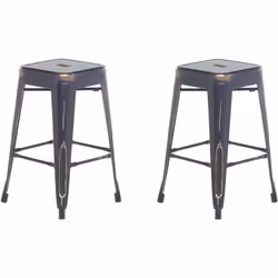 Lot de 2 chaises de bar en acier. Cet ensemble de deux tabourets de bar est un complément très tendance, en particulier pour ...