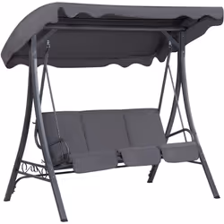 Canapé balançoire. Profitez de délicieux après-midi ensoleillés avec cette balançoire de jardin pratique et confortable. Le c ...