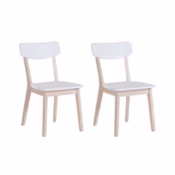 Lot de 2 chaises blanches SANTOS