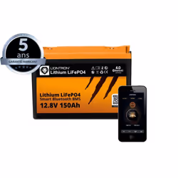 Batterie LifePo4 haute performance de 3000 cycles pour une utilisation en 12V (seule ou en parallele) à 90% de DoD (profondeu ...
