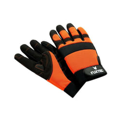 Fuxtec - Gants de travail et de protection pro avec velcro, en polyester et cuir