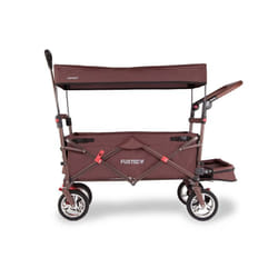 Chariot de jardin pliable Fuxtec Smart Cruiser - transport charge 75 kg - Marron