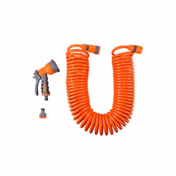 Set de tuyaux spiralés FUXTEC FX-SPS1 (3 pièces) Le tuyau spiralé FUXTEC avec pistolet multifonction, raccord de robinet et t ...
